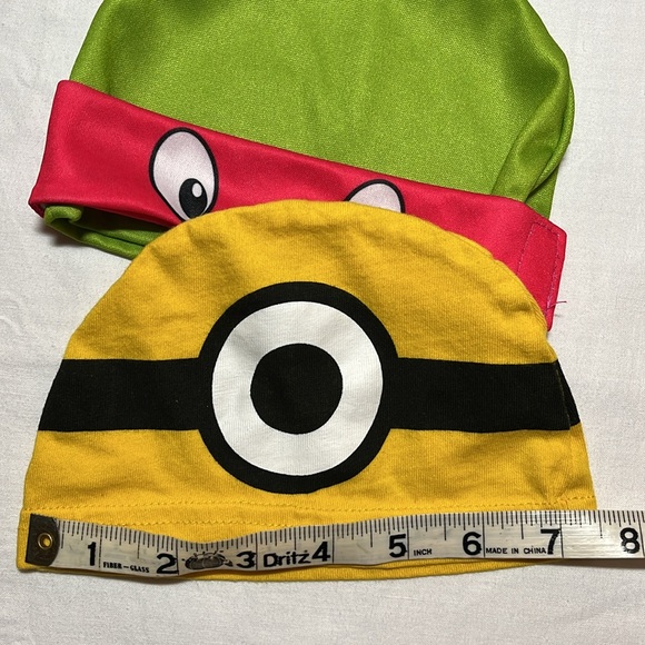 Minions and Rafael Teenage Mutant Ninja Turtle baby hats - Picture 4 of 4